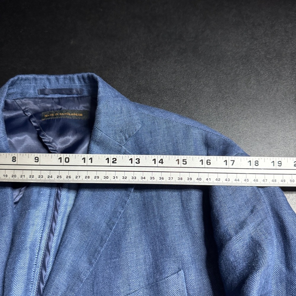 Jos. A. Bank Navy Blue Linen Sport Coat Blazer - Picture 8 of 9